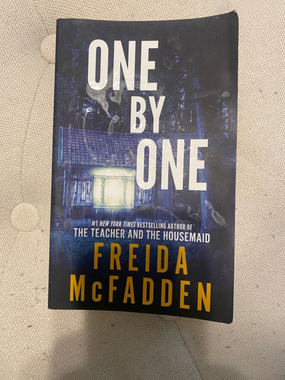 Freida McFadden 'One By One' Paperback Book - Blue Cover
